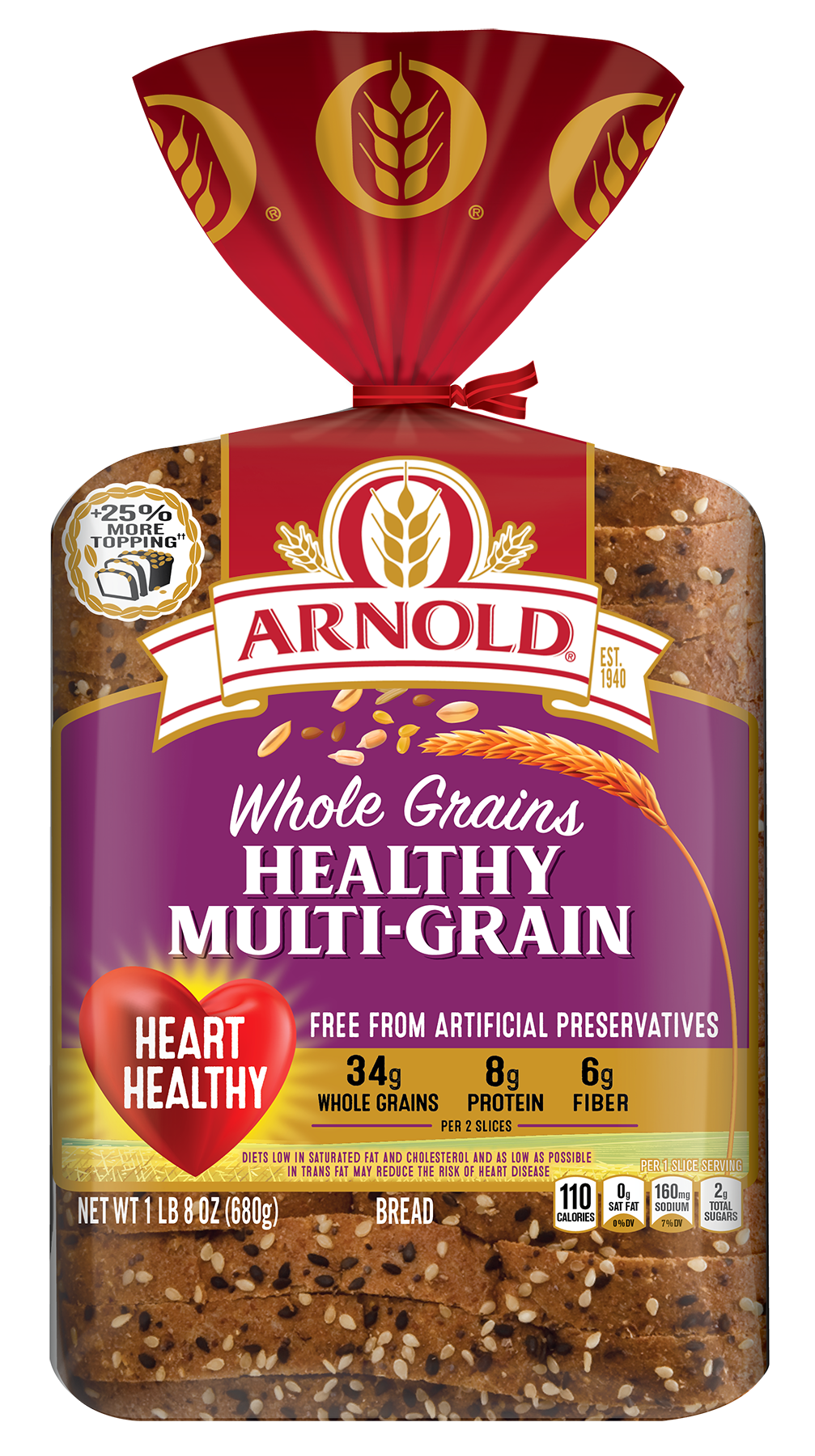 package of Arnold multigrain bread