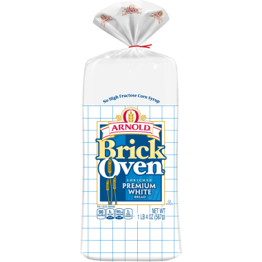 package of Arnold brick oven white bread